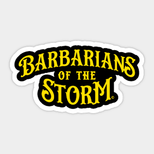 Barbarians of the Storm logo - Yellow Sticker